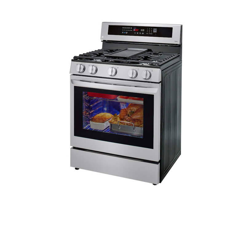 30" Stainless Steel Smart Freestanding Gas Range with Air Fry