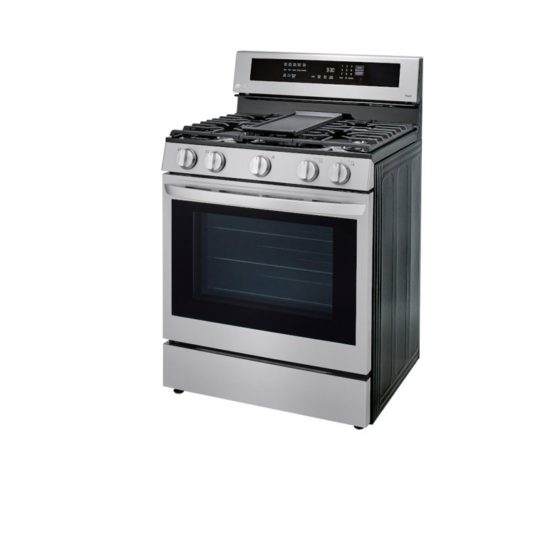 30" Stainless Steel Smart Freestanding Gas Range with Air Fry