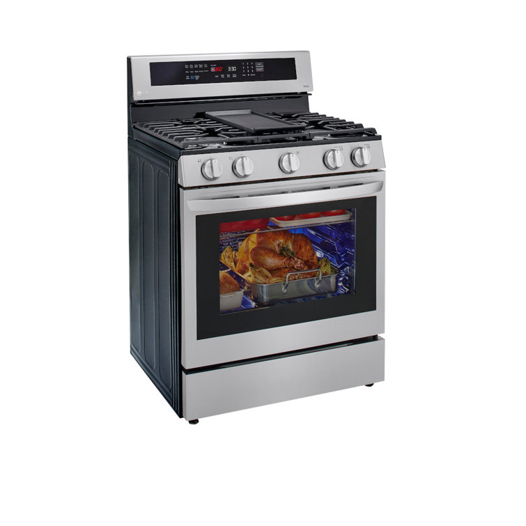 30" Stainless Steel Smart Freestanding Gas Range with Air Fry
