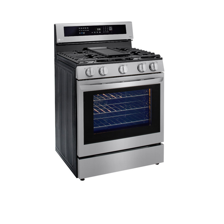 30" Stainless Steel Smart Freestanding Gas Range with Air Fry