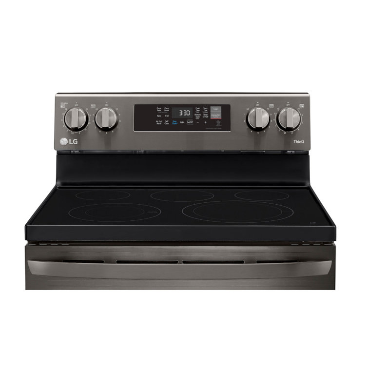 30" Black Stainless Steel Smart Freestanding Electric Range