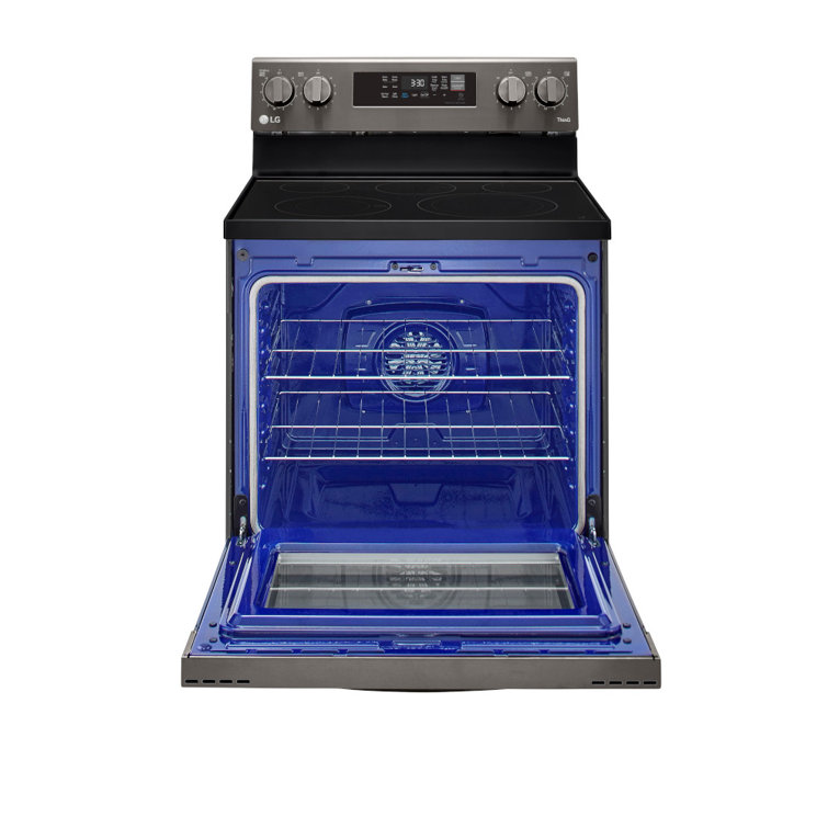 30" Black Stainless Steel Smart Freestanding Electric Range