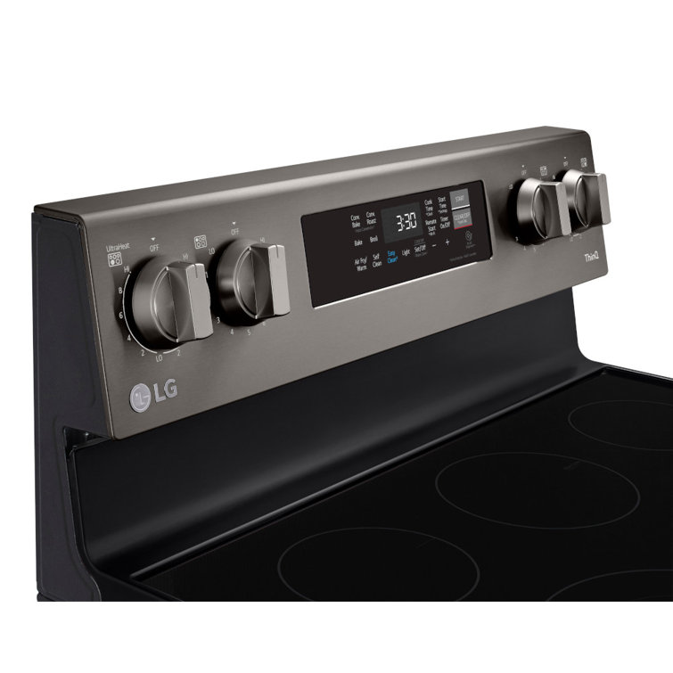 30" Black Stainless Steel Smart Freestanding Electric Range