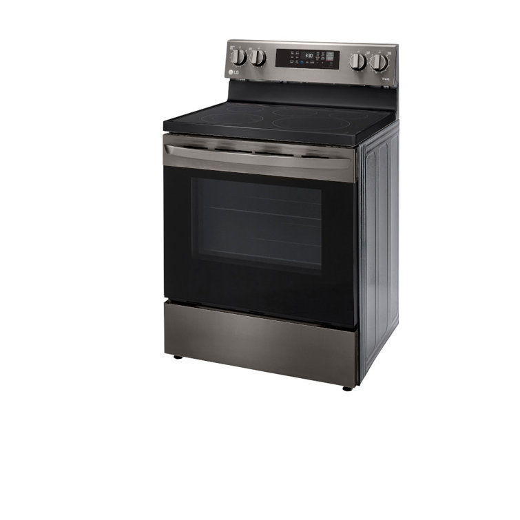 30" Black Stainless Steel Smart Freestanding Electric Range