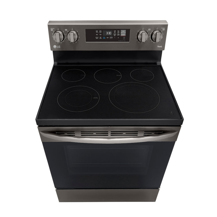 30" Black Stainless Steel Smart Freestanding Electric Range