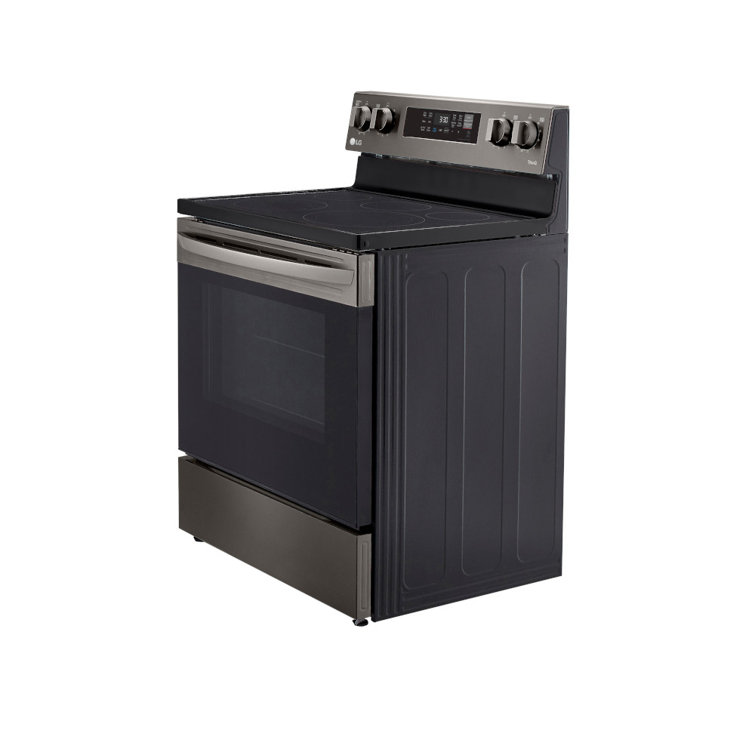 30" Black Stainless Steel Smart Freestanding Electric Range