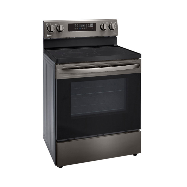 30" Black Stainless Steel Smart Freestanding Electric Range