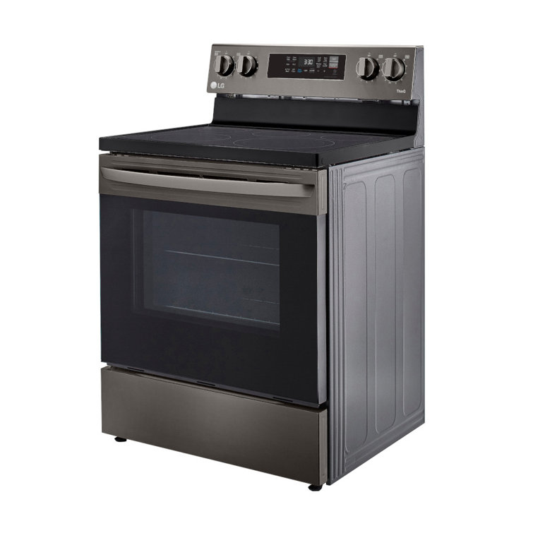30" Black Stainless Steel Smart Freestanding Electric Range