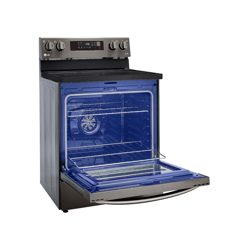 30" Black Stainless Steel Smart Freestanding Electric Range