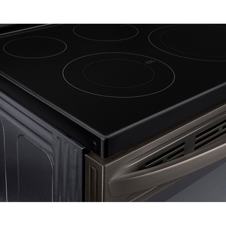 30" Black Stainless Steel Smart Freestanding Electric Range