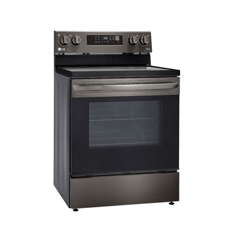 30" Black Stainless Steel Smart Freestanding Electric Range