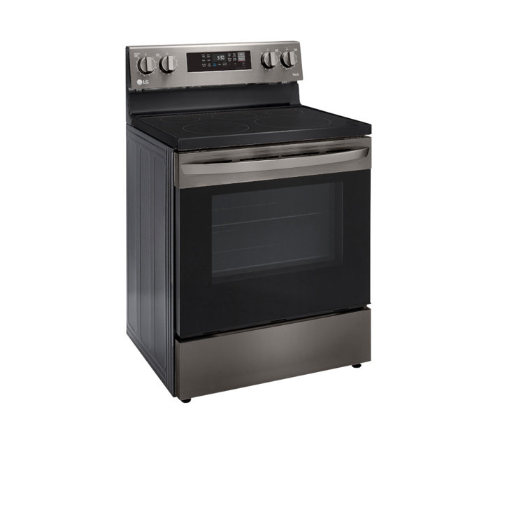 30" Black Stainless Steel Smart Freestanding Electric Range