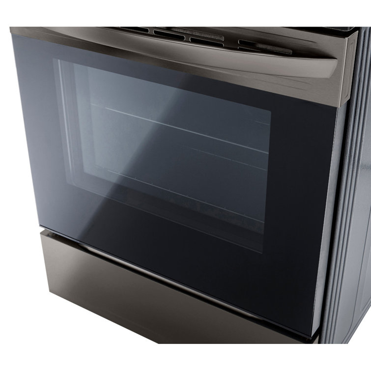 30" Black Stainless Steel Smart Freestanding Electric Range