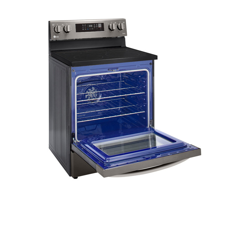 30" Black Stainless Steel Smart Freestanding Electric Range