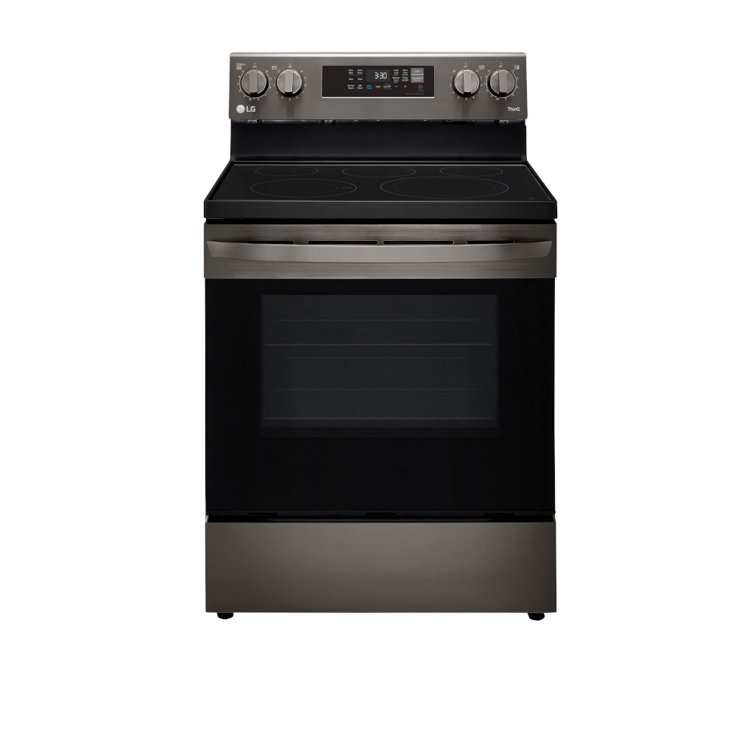 30" Black Stainless Steel Smart Freestanding Electric Range