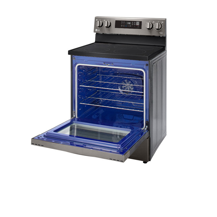 30" Black Stainless Steel Smart Freestanding Electric Range