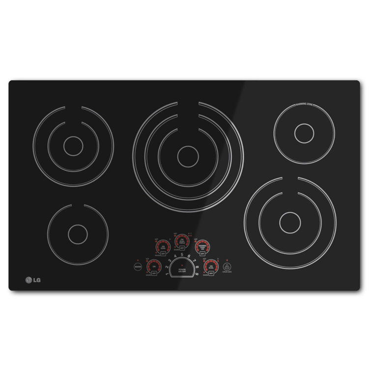 36" Black Ceramic Electric Cooktop with Touch Controls