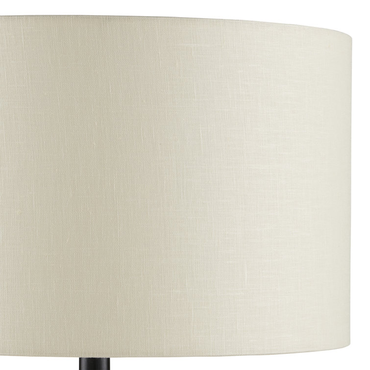 Antique Earth Concrete Table Lamp with Light Beige Linen Shade