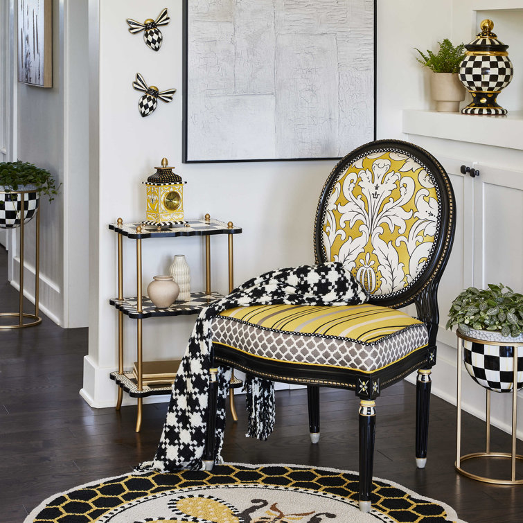 Black Velvet Upholstered Side Chair with Wood Frame