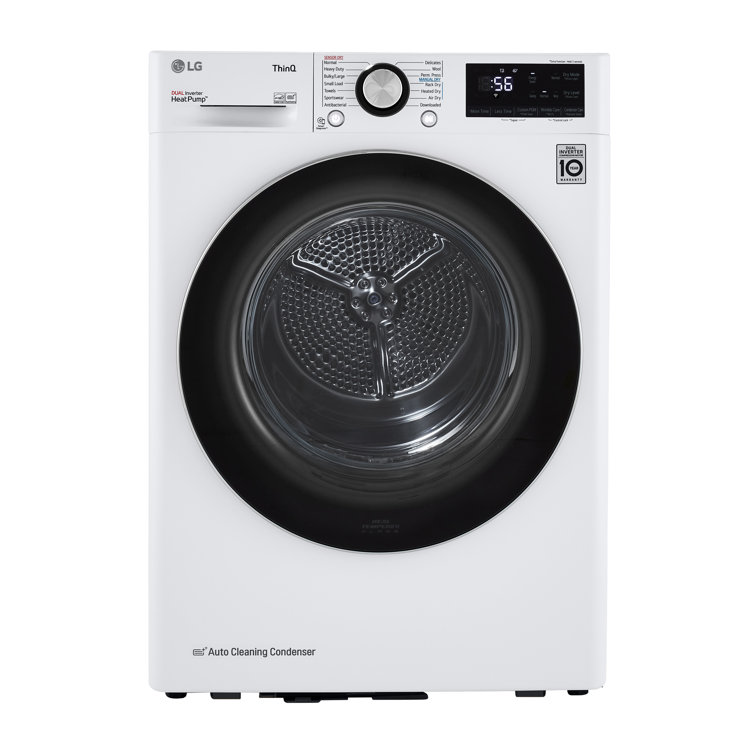 4.2 Cu.ft. White Smart Stackable Front Load Dryer with Steam