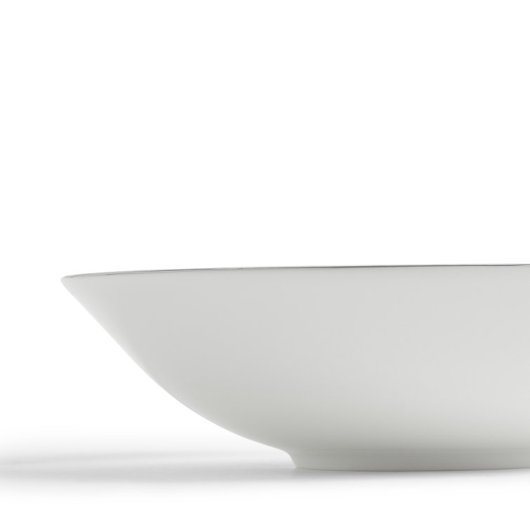 Gio Platinum Geometric Ceramic Cereal Bowl 8"