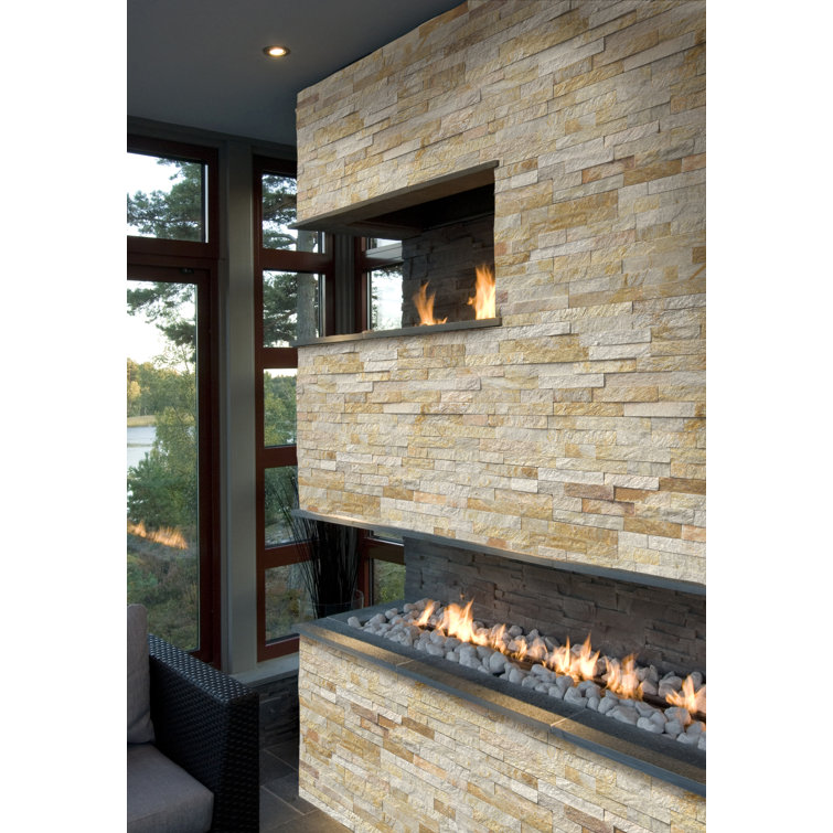 Sparkling Autumn Natural Quartzite 6" x 24" Wall Tile Panel