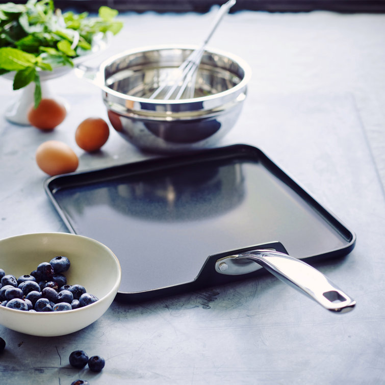 Black Ceramic Nonstick 11" Griddle Pan with Stainless Steel Handle