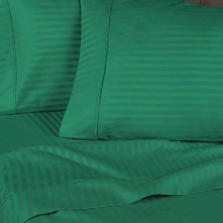 Luxurious Hunter Green Egyptian Cotton King Sheet Set