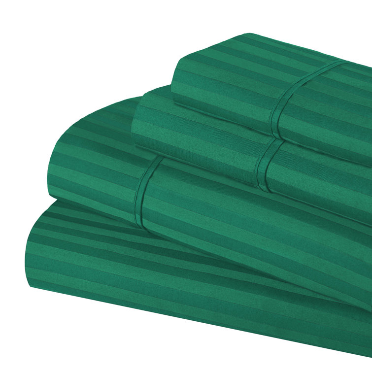 Luxurious Hunter Green Egyptian Cotton King Sheet Set
