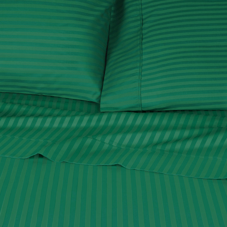 Luxurious Hunter Green Egyptian Cotton King Sheet Set