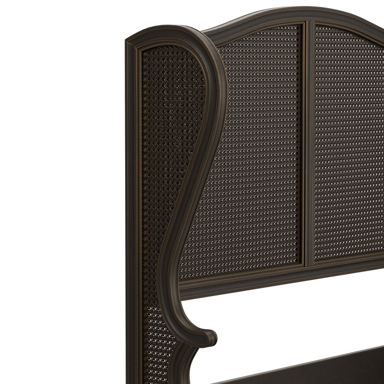 Sausalito King Bed with Wingback Headboard in Oiled Bronze