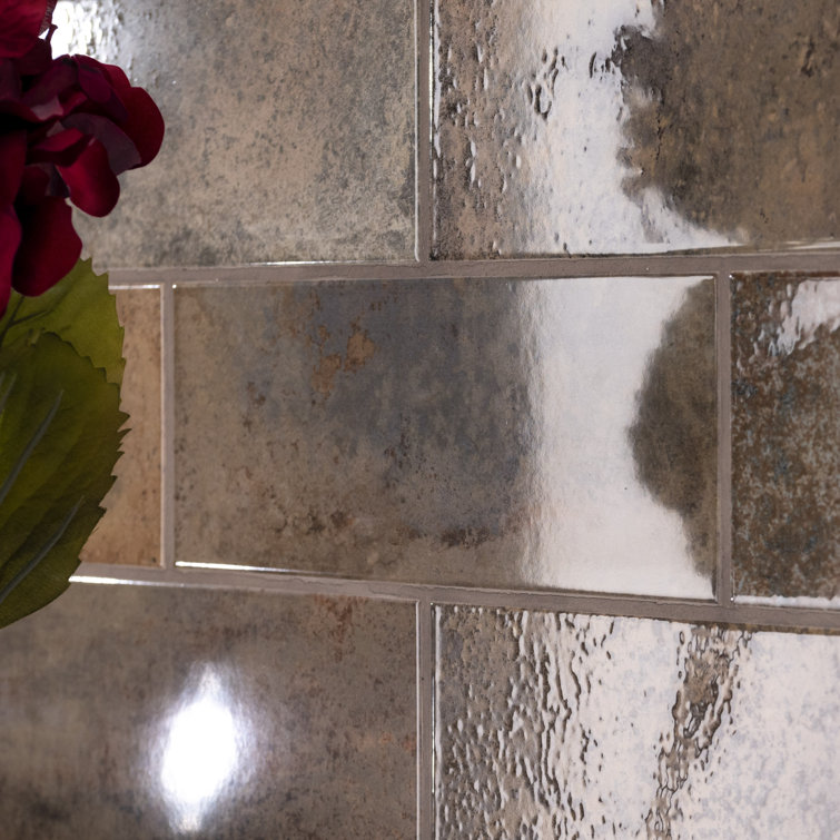 Marza Rust Glossy Brown Ceramic Subway Wall Tile