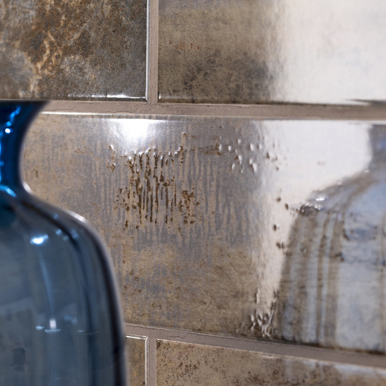 Marza Rust Glossy Brown Ceramic Subway Wall Tile