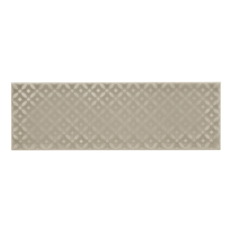 Warm Concrete 3D Patterned Glossy Ceramic Subway Tile