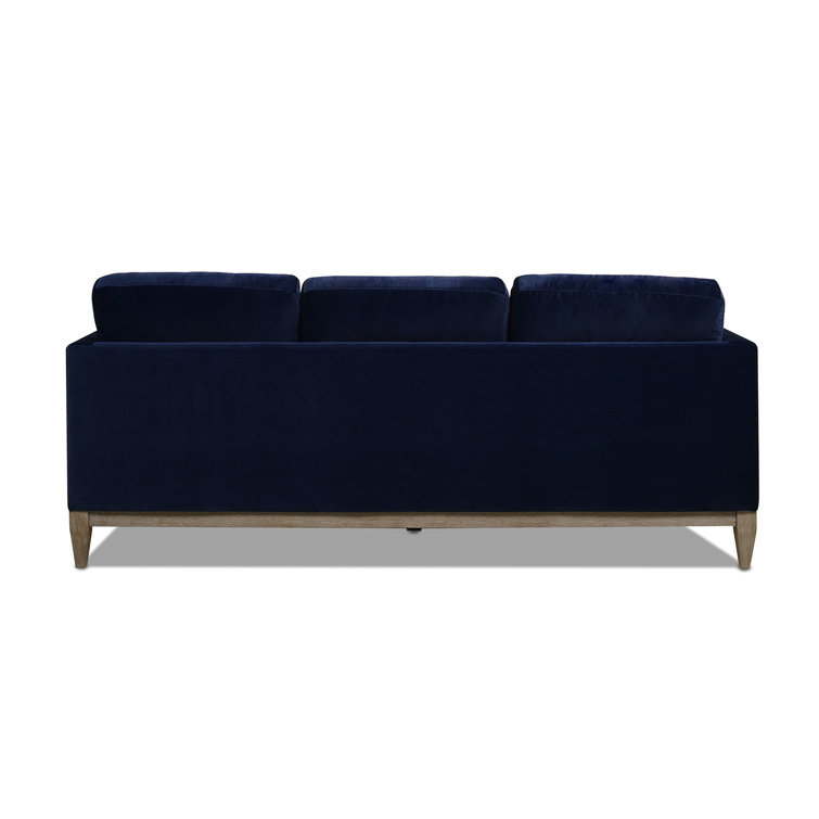 Knox 84" Lawson Track Arm Sofa in Dark Navy Blue Performance Velvet