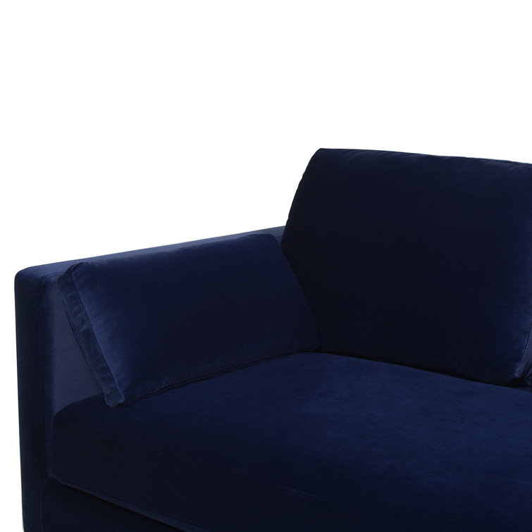 Knox 84" Lawson Track Arm Sofa in Dark Navy Blue Performance Velvet