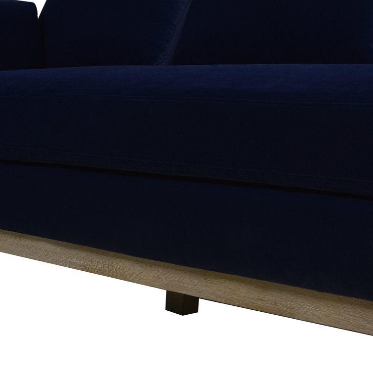 Knox 84" Lawson Track Arm Sofa in Dark Navy Blue Performance Velvet