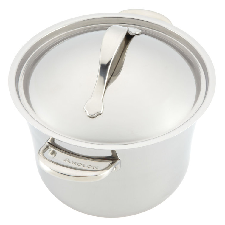 Anolon Nouvelle Copper Stainless Steel 10-Piece Cookware Set