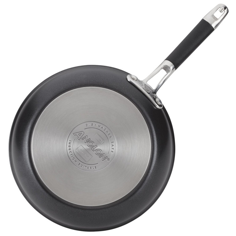 Black Aluminum Nonstick Nesting Frying Pan Set, 2 Piece