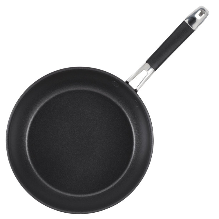 Black Aluminum Nonstick Nesting Frying Pan Set, 2 Piece