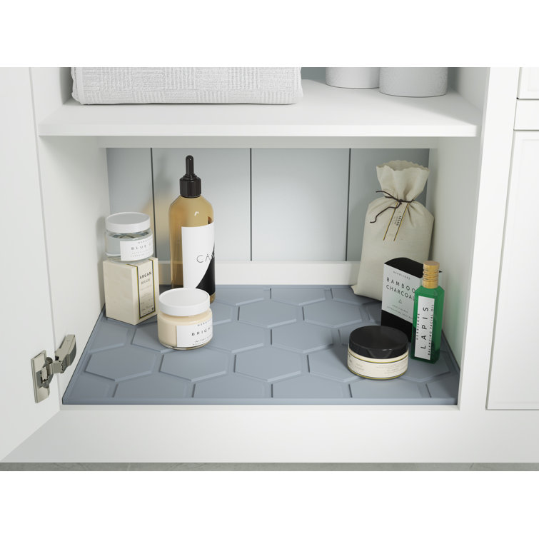 Mohair Grey Honeycomb Textured Floor Liner for 36" Vanity