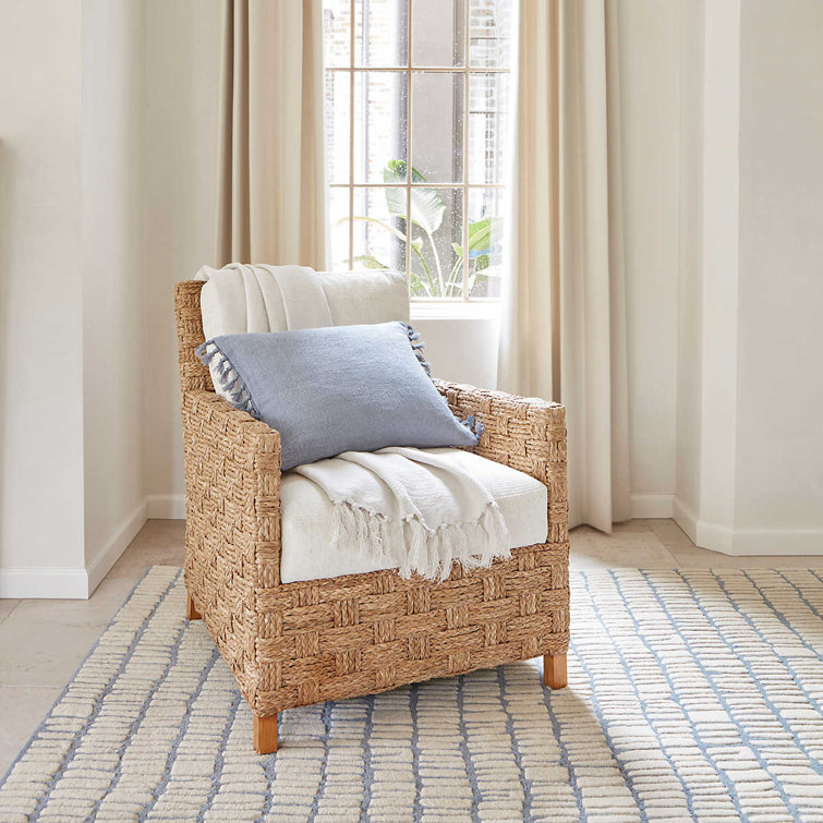 Evelyn Plaster Linen 50"x70" Hand-Woven Throw Blanket