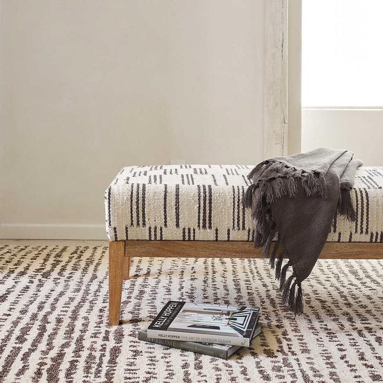 Evelyn Russet Linen Handmade Throw Blanket 50" x 70"