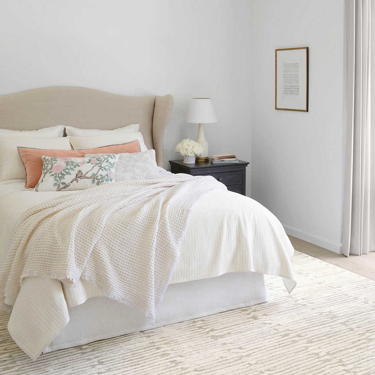 King Plaster Wool Cotton Reversible Throw Blanket