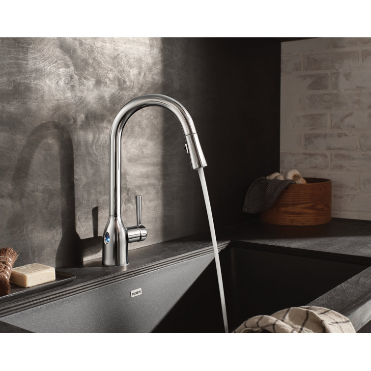 Chrome Single Handle Touchless Pull-Down Kitchen Faucet
