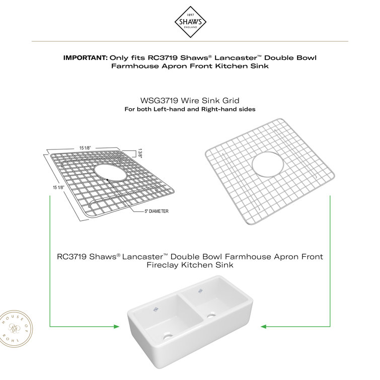 Stainless Steel Wire Sink Grid for RC3719 Kitchen Sink