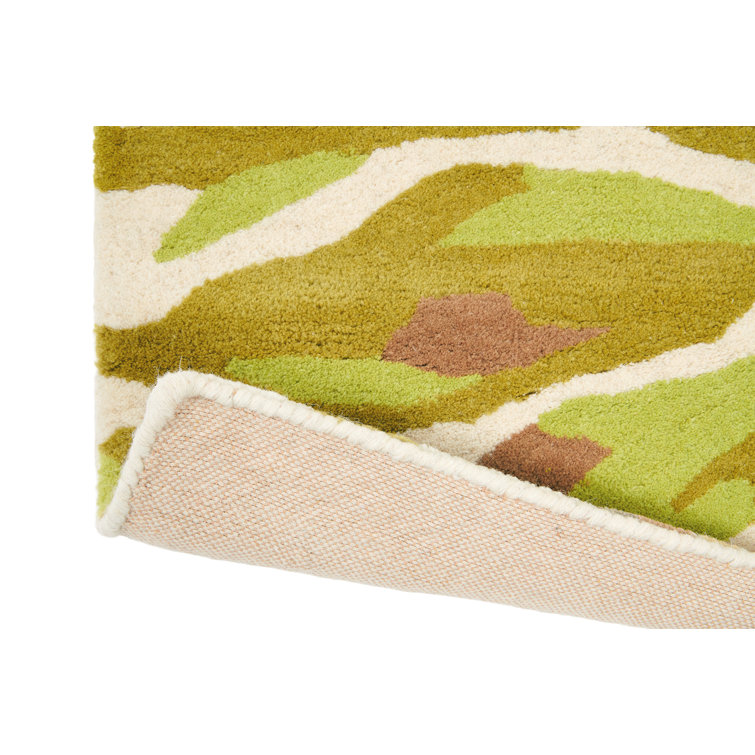 Handmade Multicolor Floral Wool Rectangular Area Rug