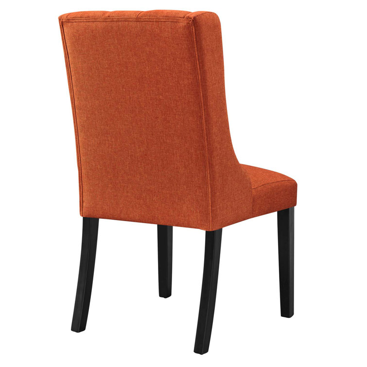 High-Back Upholstered Parsons Side Chair in Sleek Orange