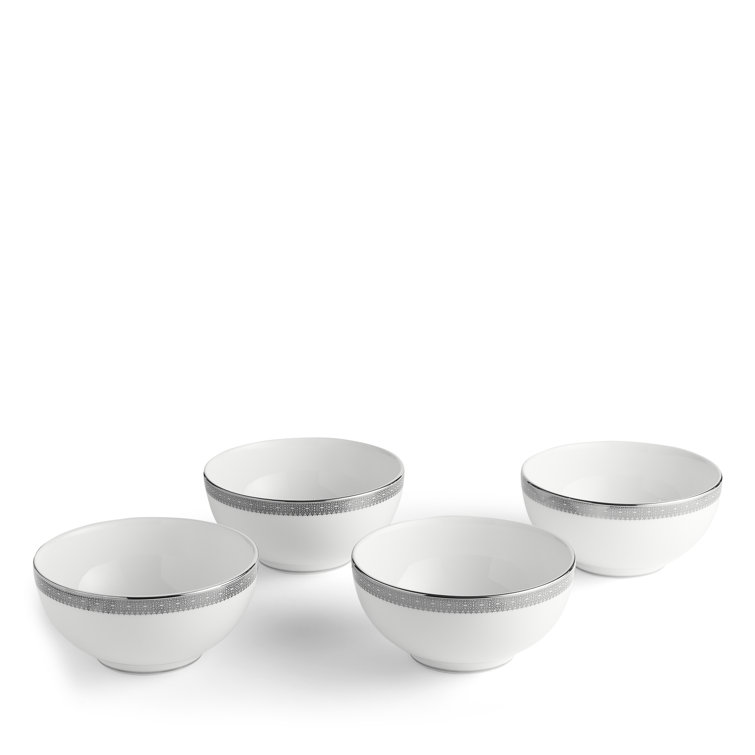 Gray Porcelain Floral Lace 12-Piece Dinnerware Set