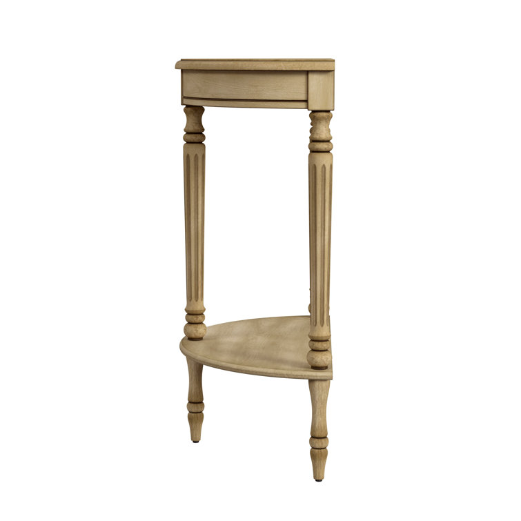 Bellini Traditional Demilune Console Table with Storage - Antique Beige